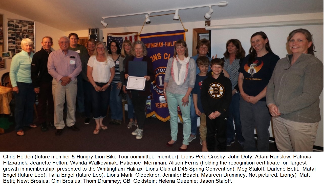 Whitingham Membership Drive photo with caption2