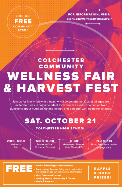acphs colchester wellness fair harvest fest